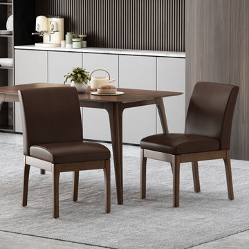 Dining Chair - Dark Brown Rubber Wood