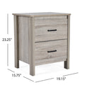 Toolless Assembly Nightstand Oak Mdf