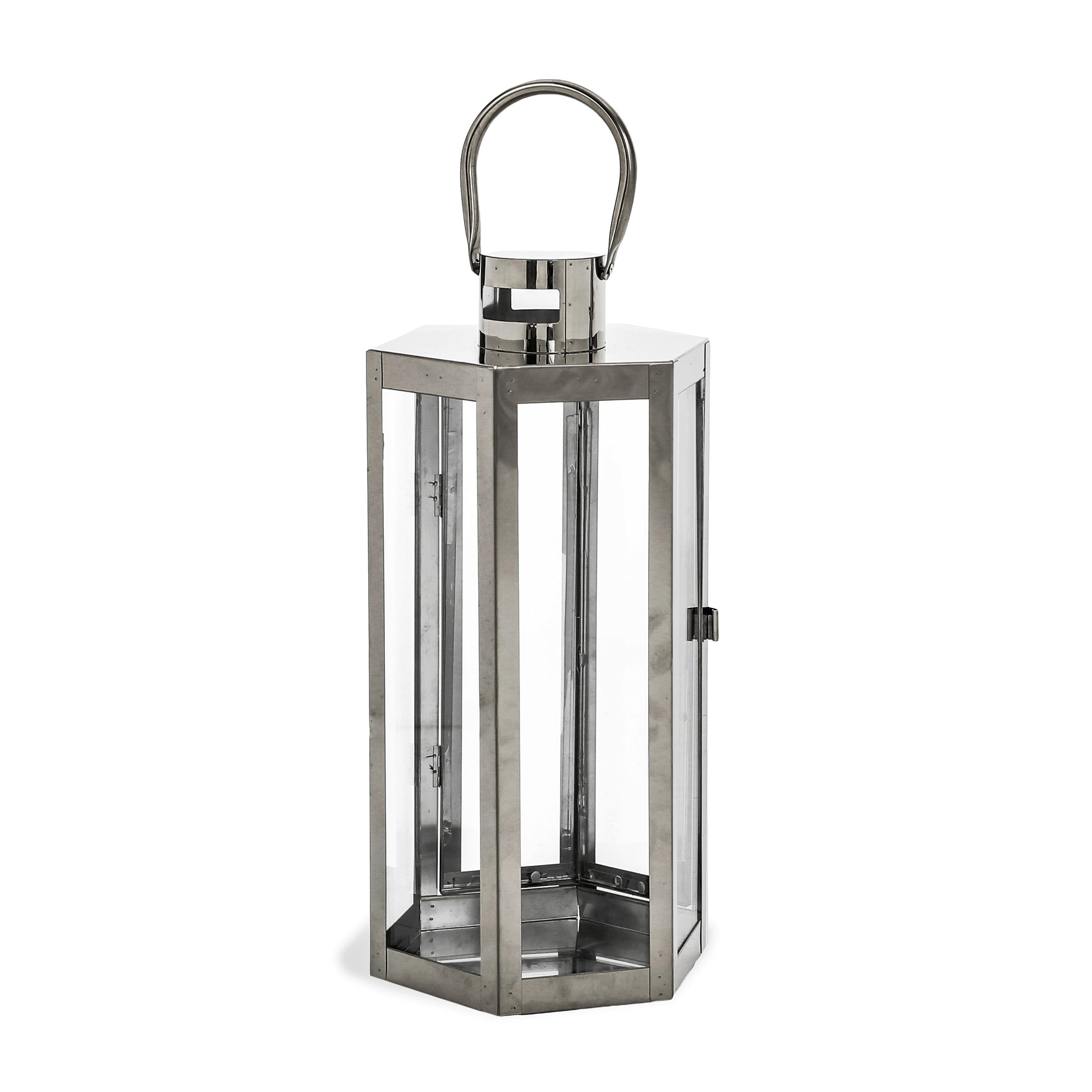 Frank 16"H Stainless Steel Lantern Silver Stainless Steel