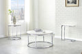 Echo White Marble Top Chairside White White Marble