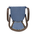 Bistro Chair White Navy Rattan