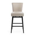 Swivel Bar Stool Linen Fabric