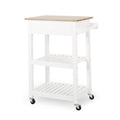 Kitchen Cart White Wood