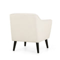 Upholstered Armchair Ivory Fabric