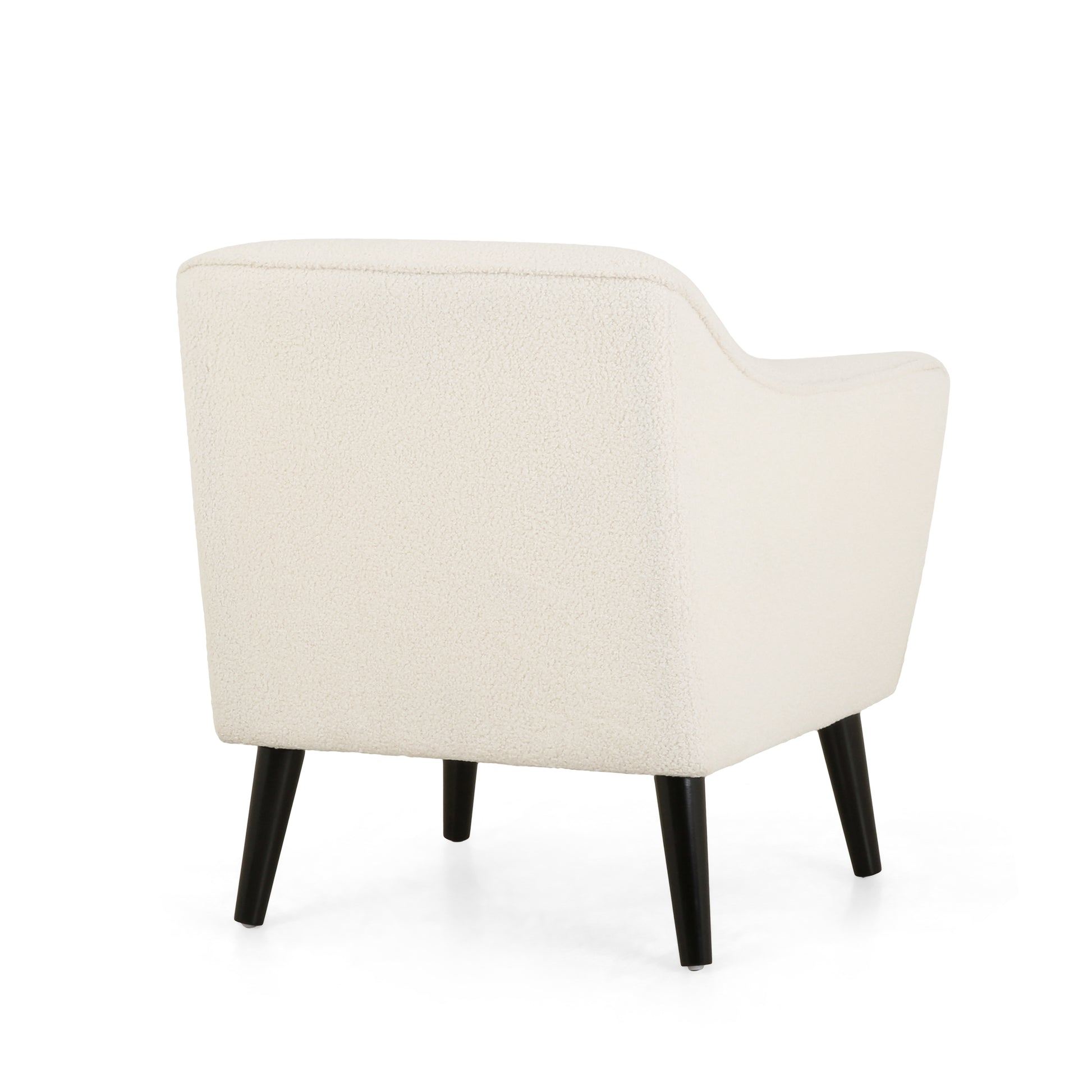 Upholstered Armchair Ivory Fabric