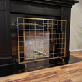 Glanlon Contemporary Fireplace Screen Gold Iron