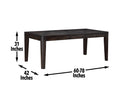 Ally Dining Table Antique Charcoal Dark Brown Wood