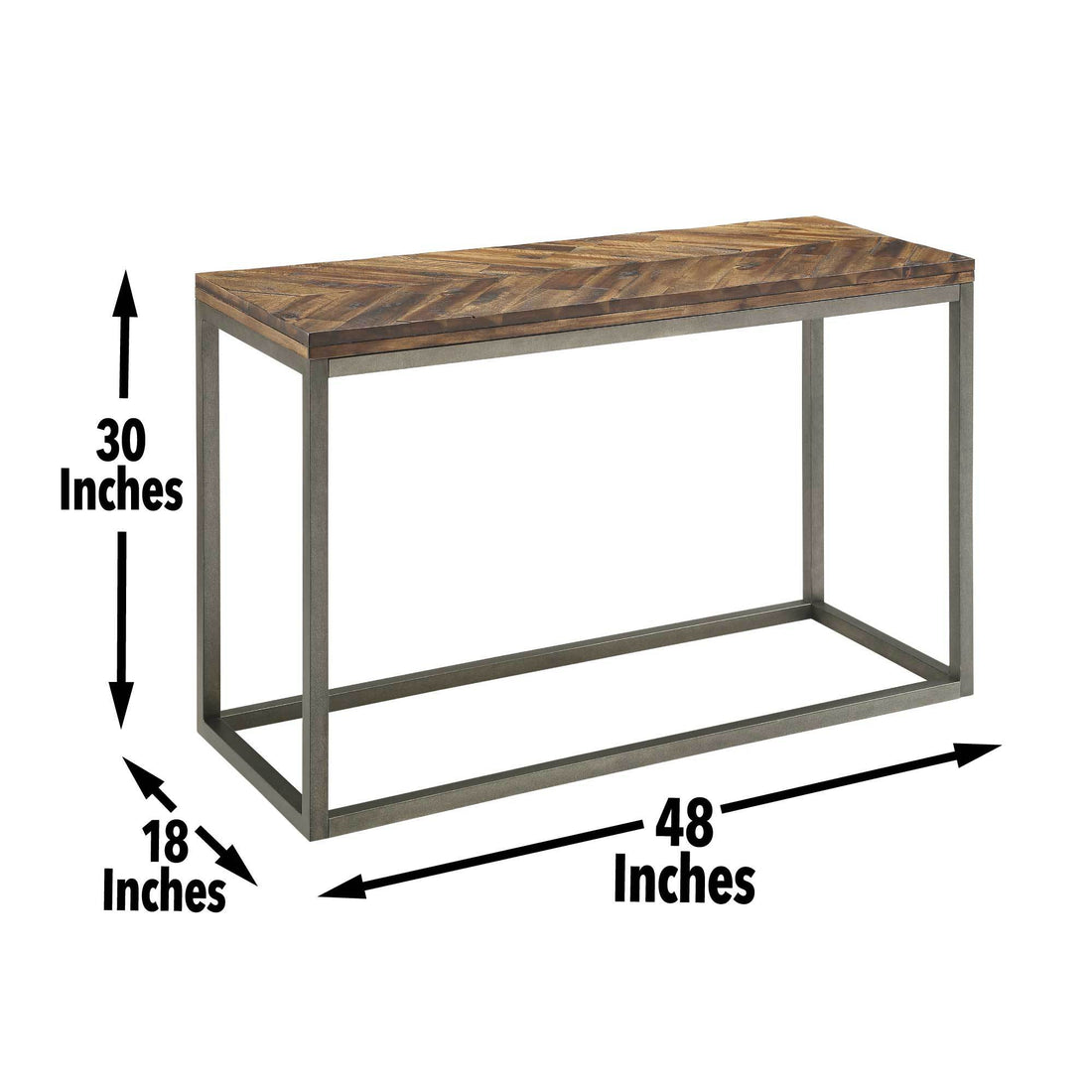 Lorenza Sofa Table Brown Brown Steel