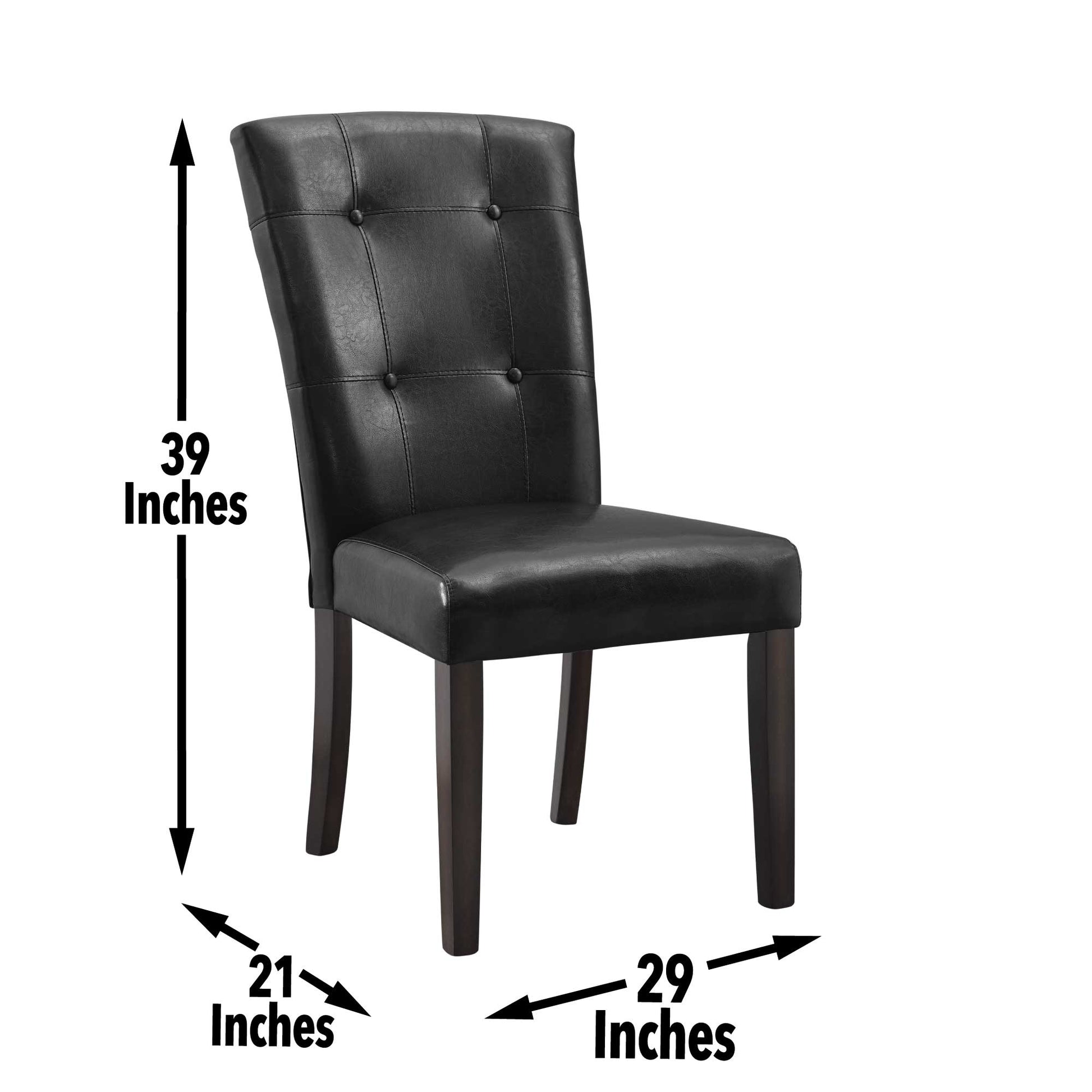 Francis Pu Side Chair Set Of 2 Black Black Wood