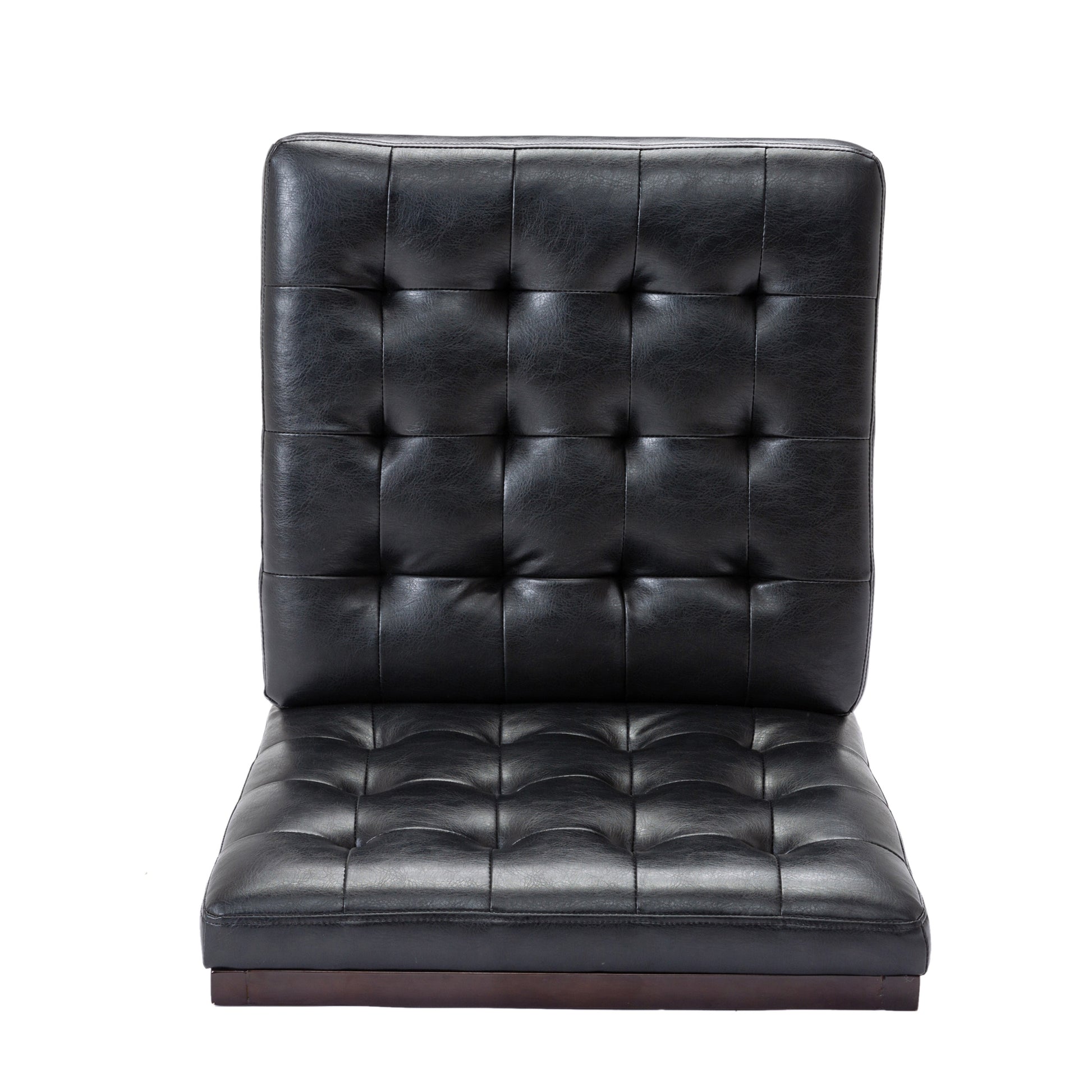 Accent Chair Black Pu