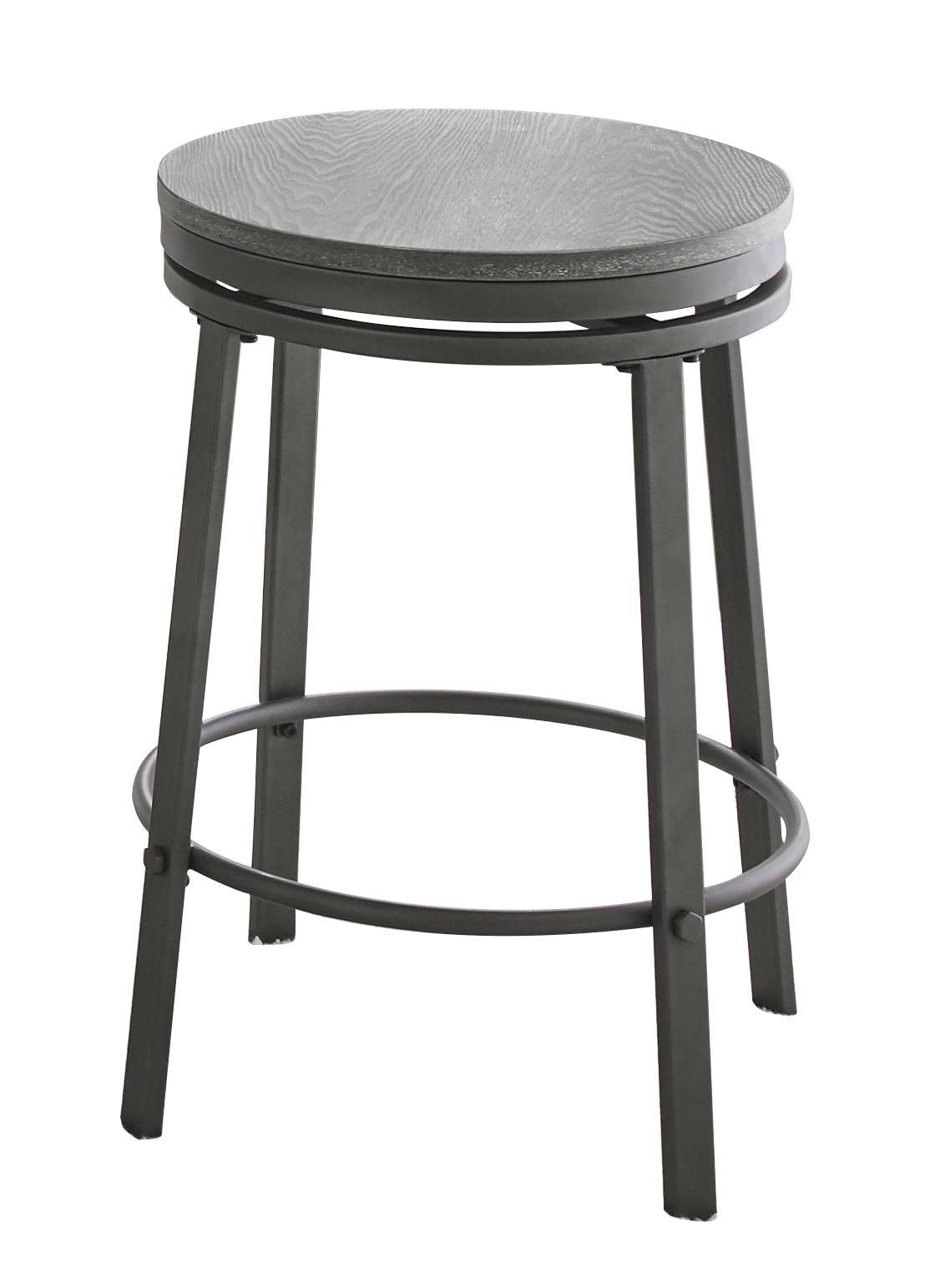 Portland Counter Stool Set Of 2 Dark Gray Dark Gray Wood