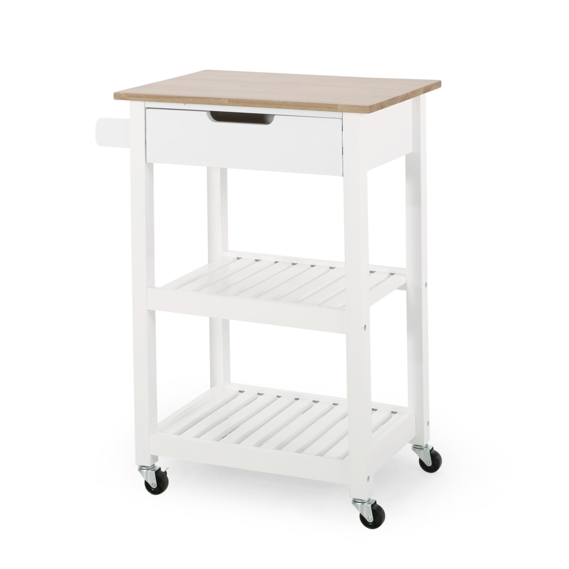 Kitchen Cart White Wood