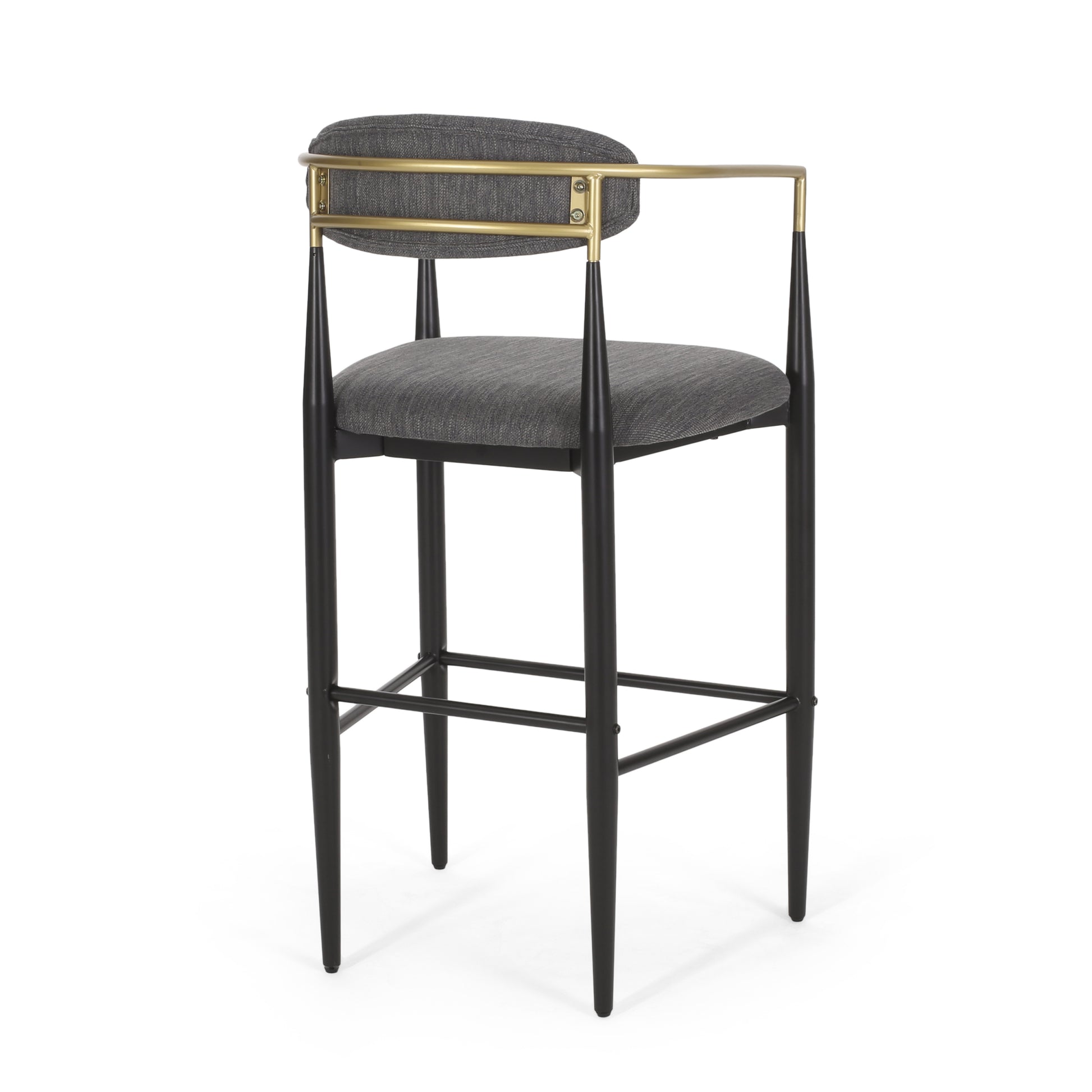 Barstool Set Of 2 Charcoal Fabric