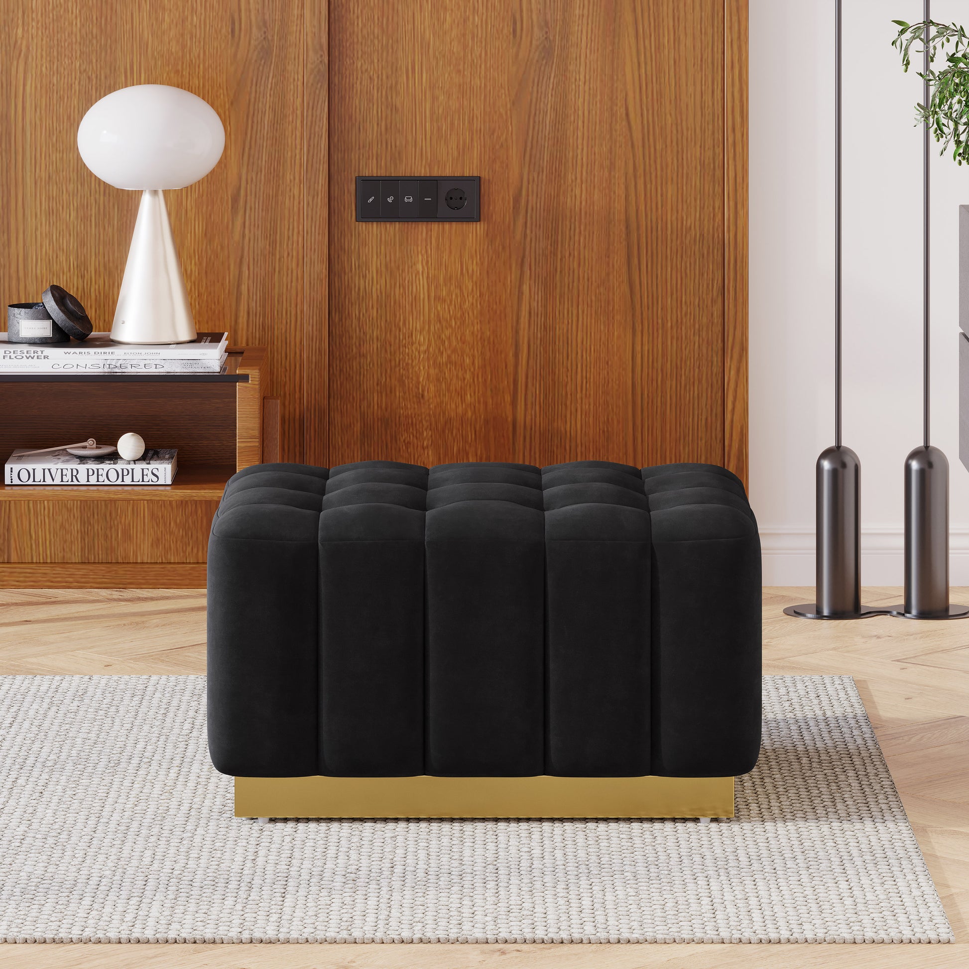 Ottoman Black Velvet