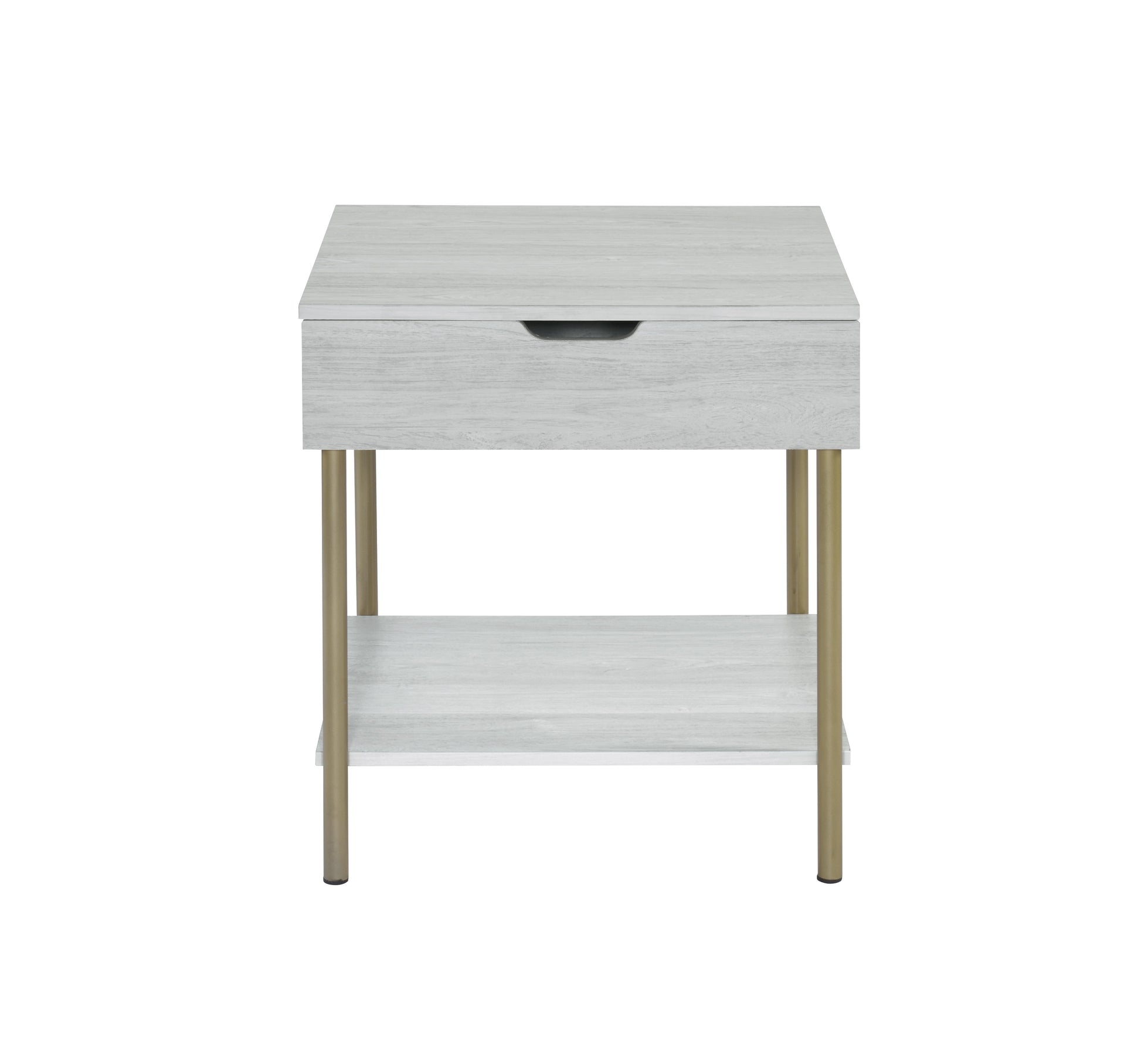 Whitman Square End Table White White Wood