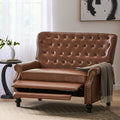 Oversizefaux Leather Recliner Light Brown Light Brown Pu