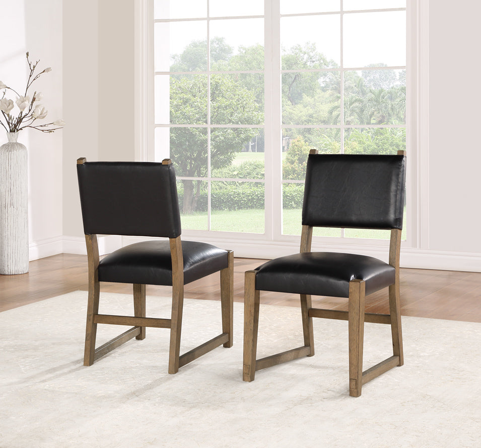 Atmore Side Chair Set Of 2 Black Black Wood