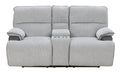 Cyprus Recliner Loveseat With Console Gray Gray Fabric 2 Seat