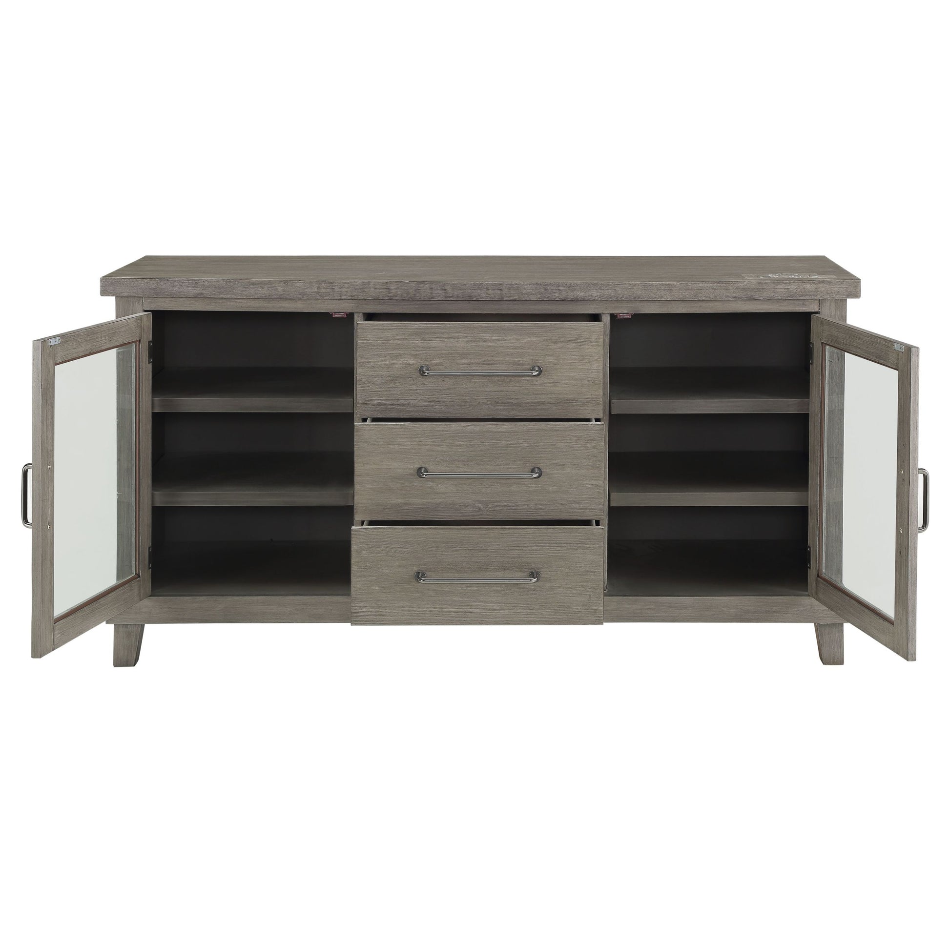 Mila Server Dark Gray - Dark Gray Wood