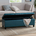 Glouster Storage Ottoman V2 Teal Pu