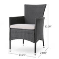 Malta Dining Chair Set Of 2 Grey Wicker