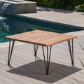 Zion Industrial Wood And Metal Coffee Table Teak Metal & Wood