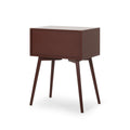 Side Table Brown White Mdf