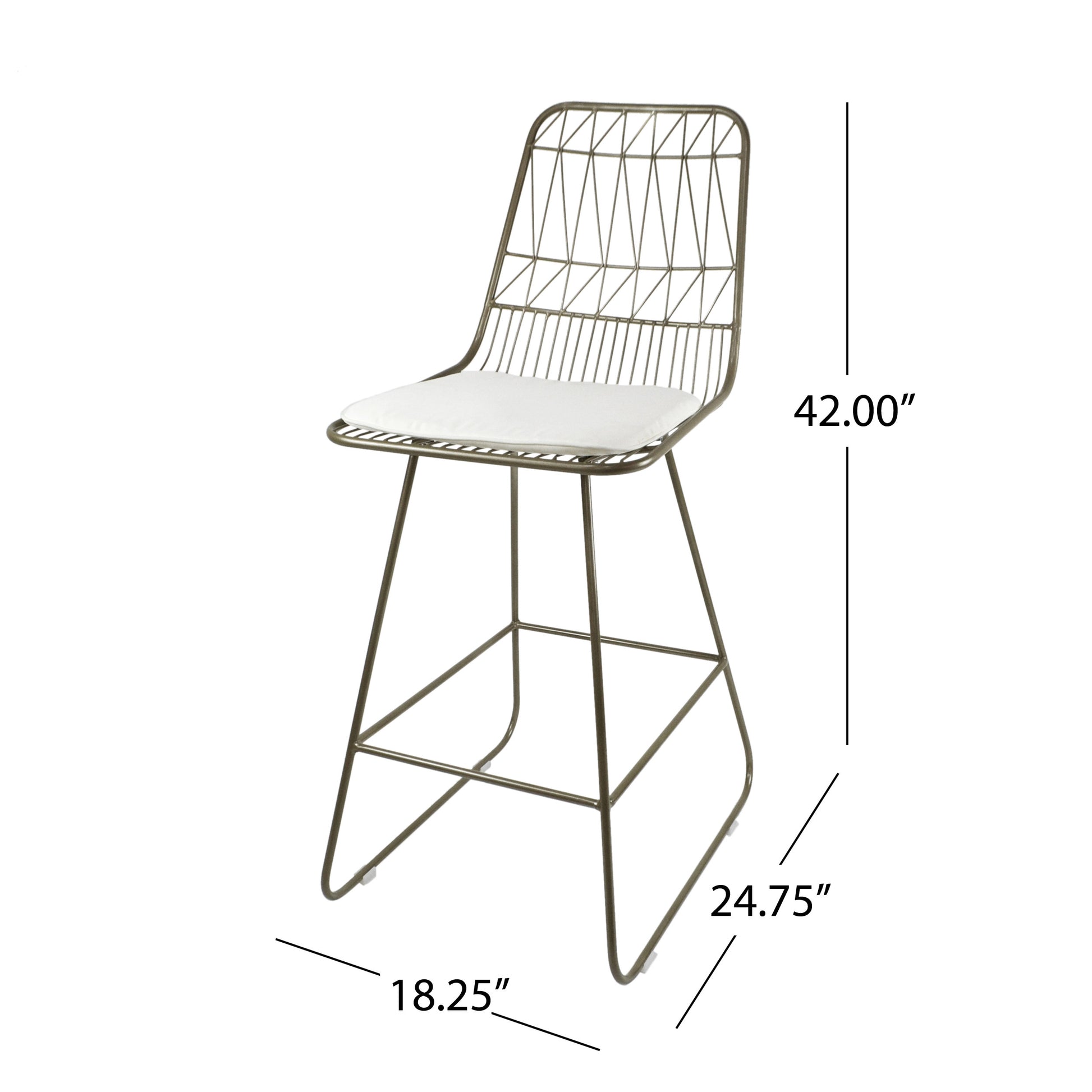 Niez Counter Stool Beige Iron