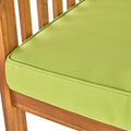 Outdoor Acacia Wood Sofa Set With Water Resistant Cushions, 4 Pcs Set, Brown Patina Light Green Light Green Acacia Wood