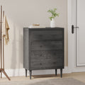 Nordic 4 Drawer Chest Grey Mdf