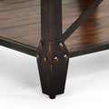 Winston Square End Table Brown Brown Steel