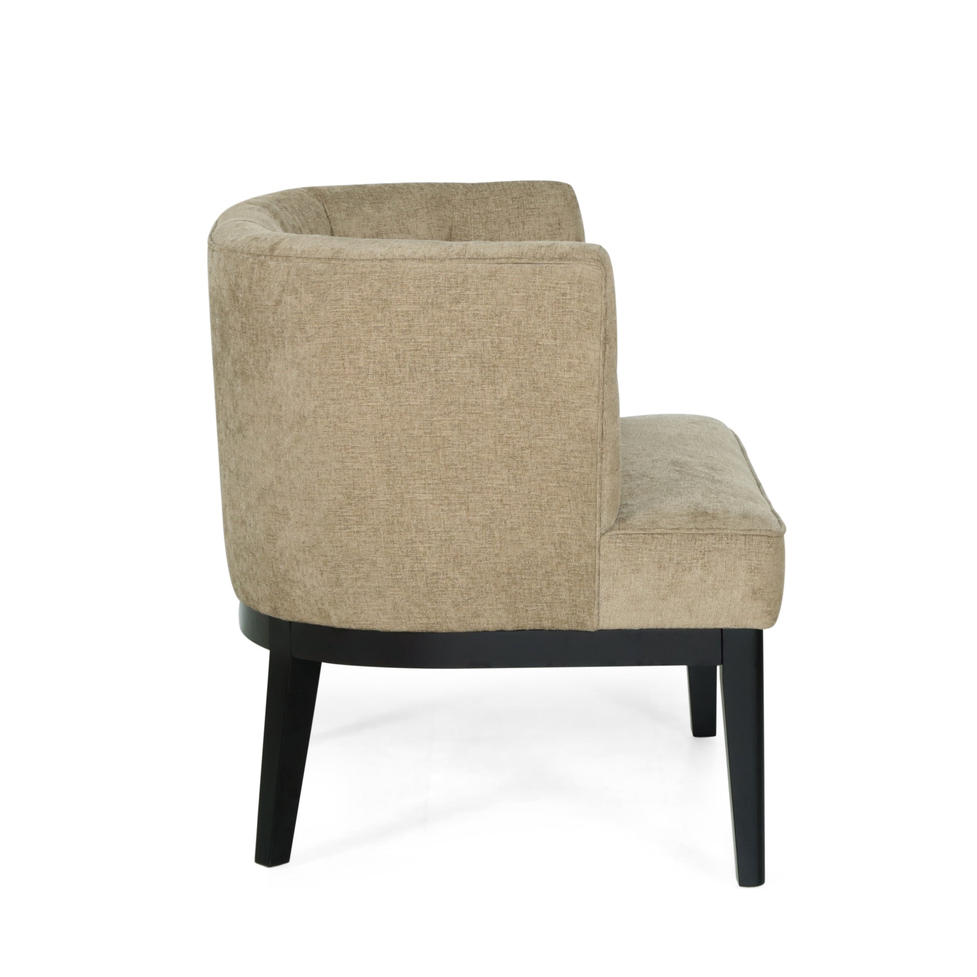 Accent Chair Beige Fabric