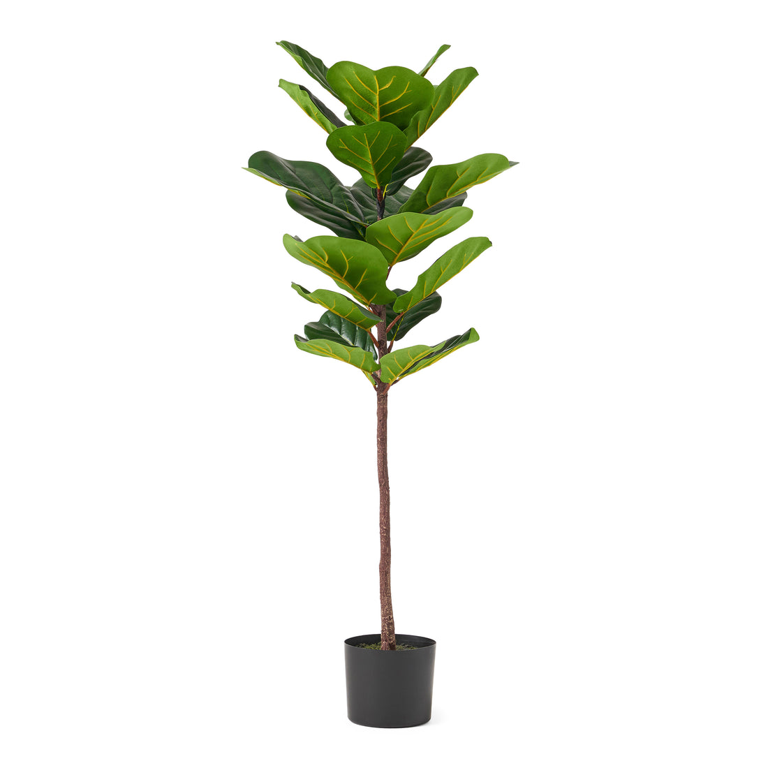 120Cm Artificial Fiddle Leaf Fig Tree Green Iron Plastic