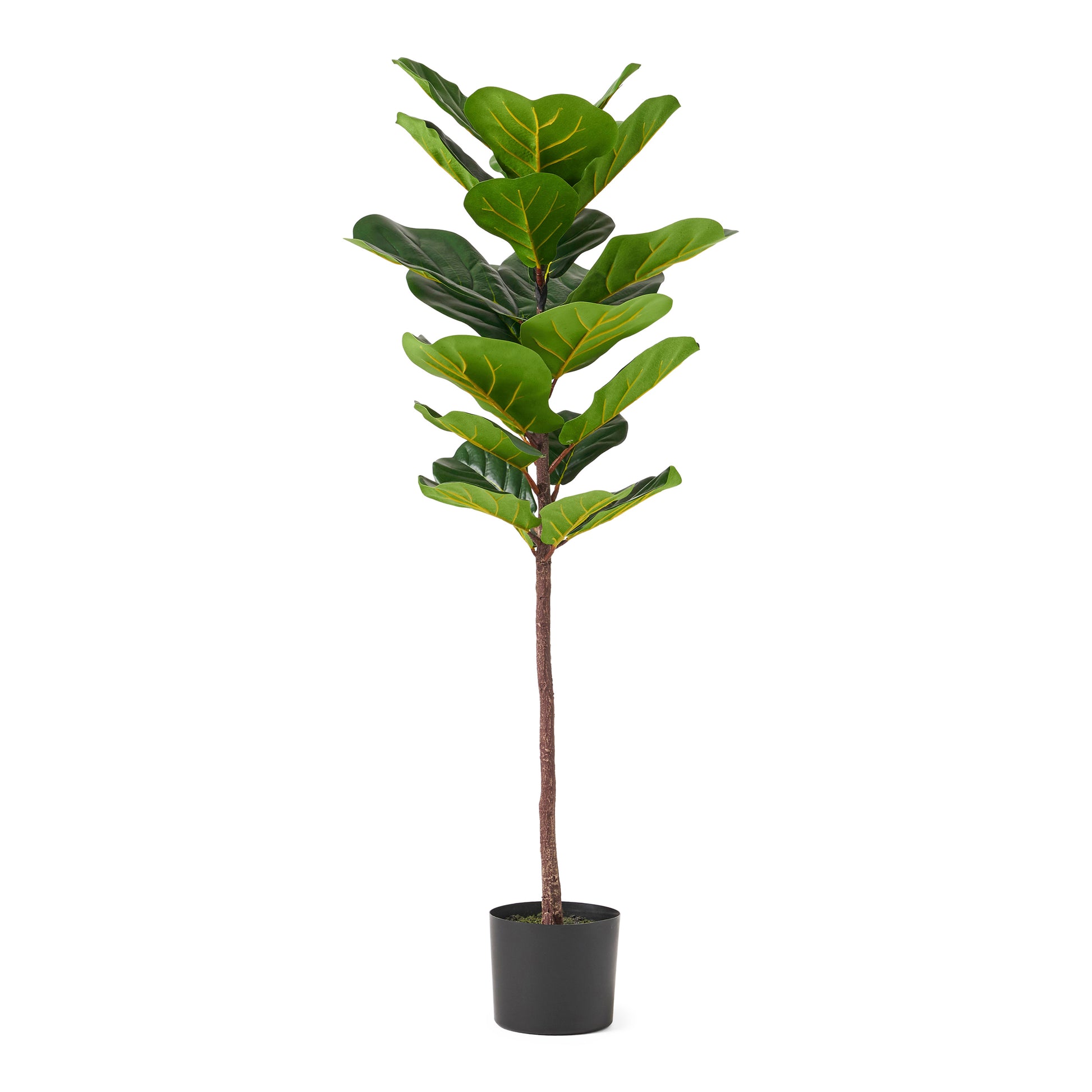 120Cm Artificial Fiddle Leaf Fig Tree Green Iron Plastic