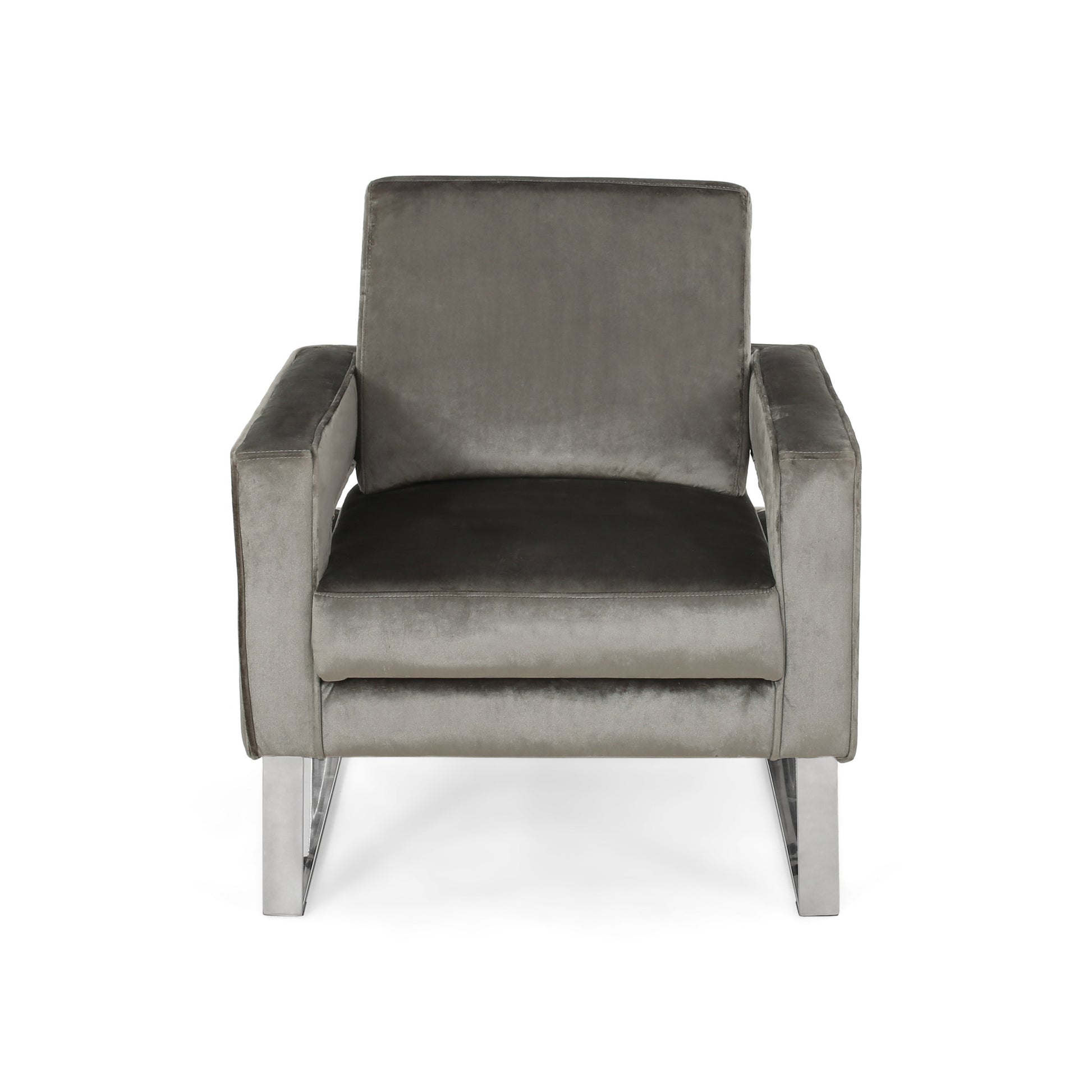 Arm Chair Grey Velvet