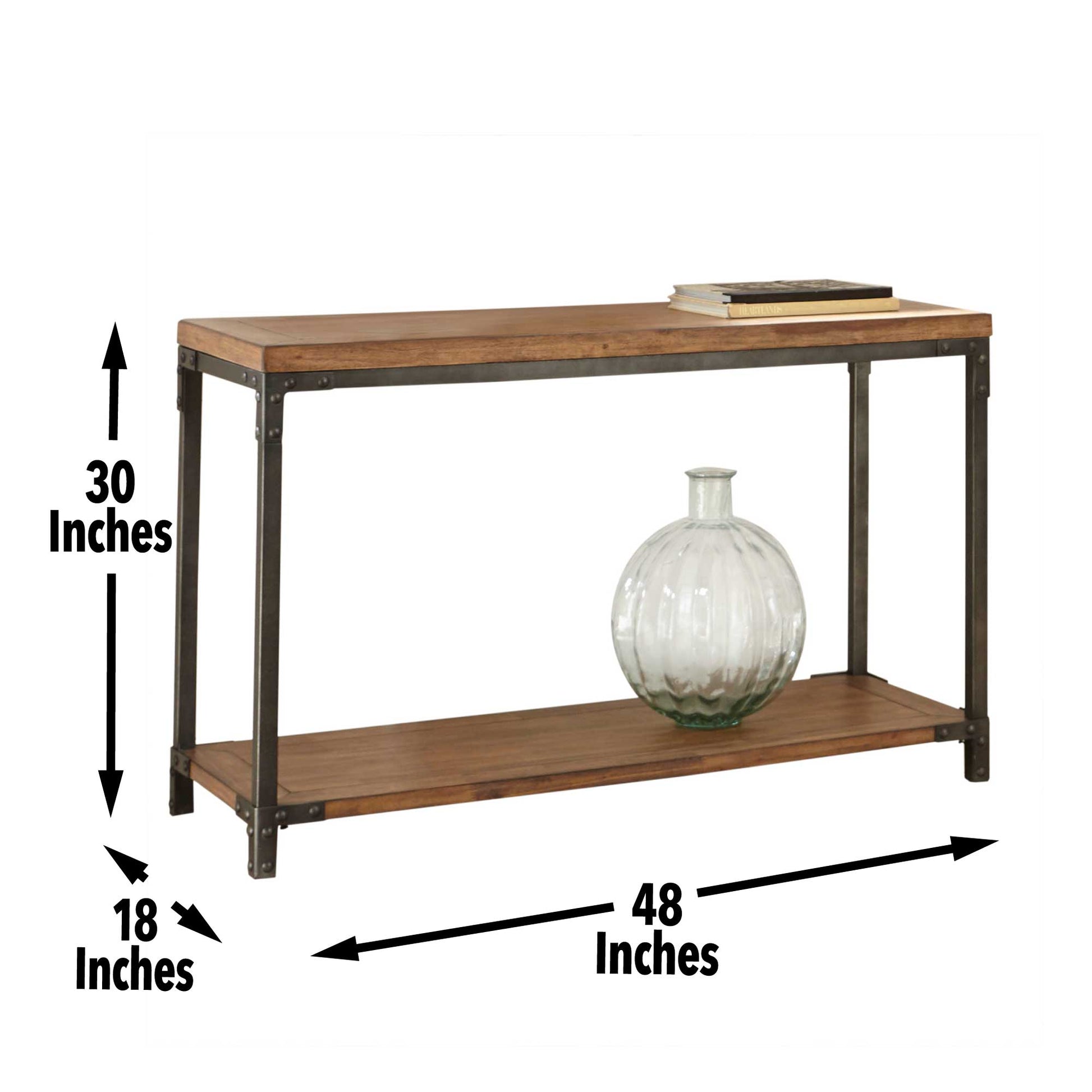 Lantana Sofa Table Honey Solid Wood Mdf