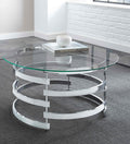 Tayside Coffee Table Gray Chrome Iron