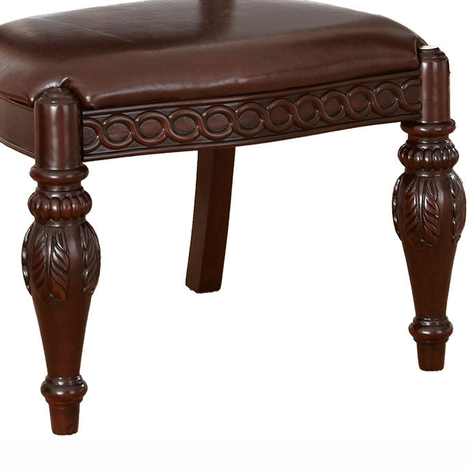 Antoinette Side Chair Set Of 2 Dark Brown Dark Brown Wood