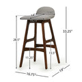 Bar Chair Light Gray Fabric