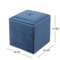 Ottoman Dark Blue Velvet