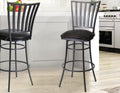 Stellan Swivel Barstool Black Black Wood