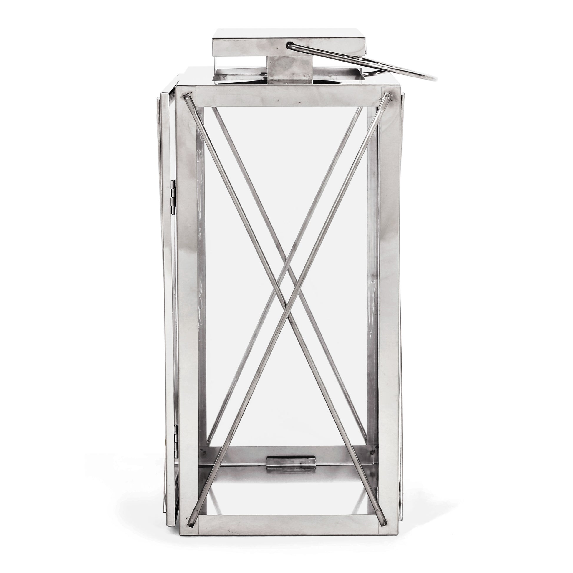 Deborah 14"H Stainless Steel Lantern Silver Stainless Steel