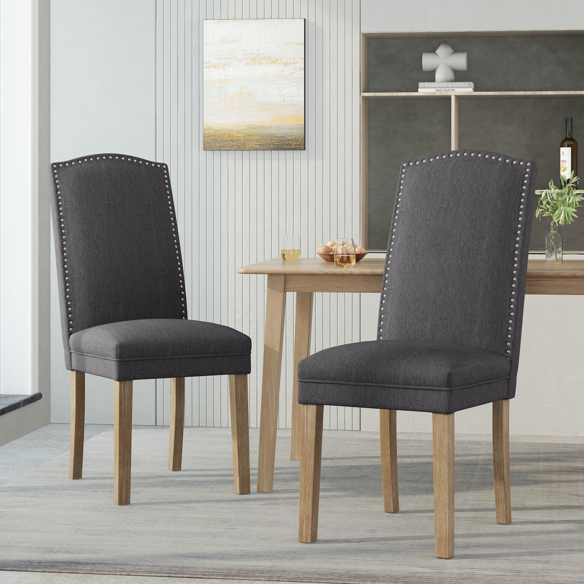 Dining Chair Charcoal Fabric