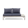 Arlington 4 Piece Sofa Set, Dark Gray Dark Gray Acacia Wood