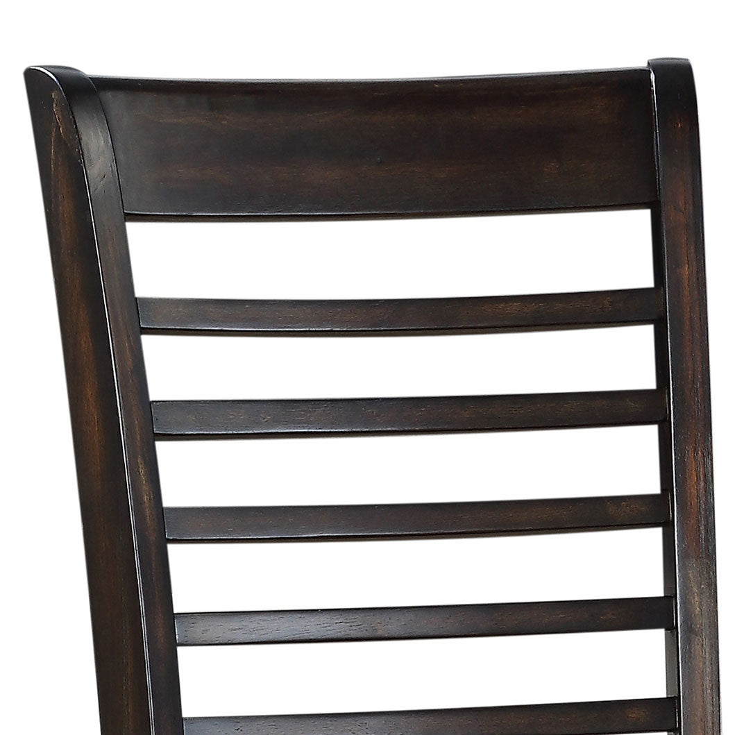 Ally 7 Piece Dining Set Dark Brown Dark Brown Wood