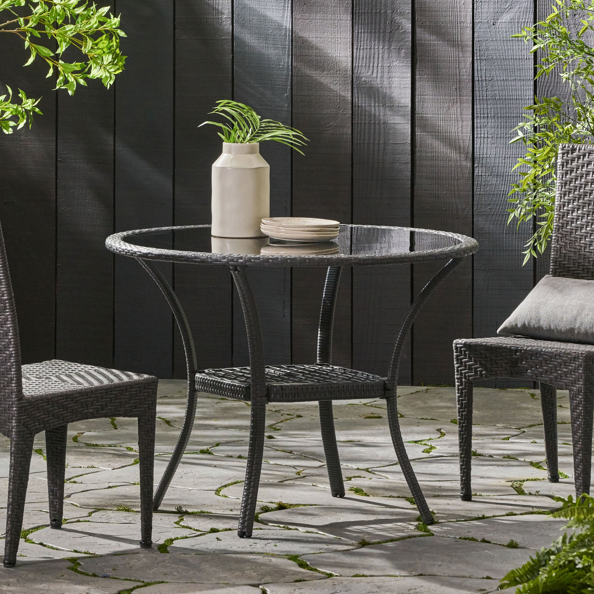 San Pico Table Grey Rattan