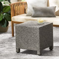 Puerta Accent Table Black Pe Rattan Iron