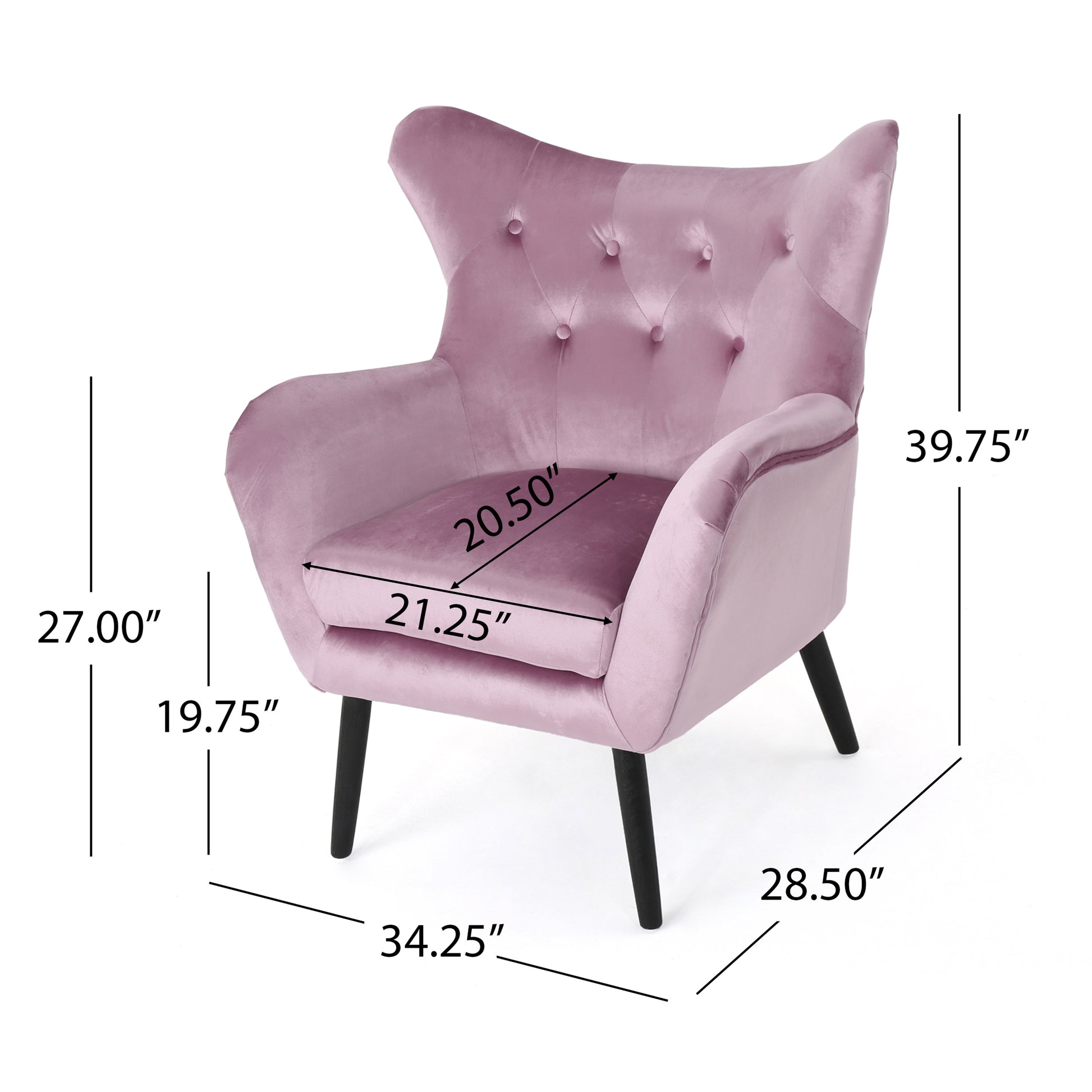 Arm Chair Lavender Velvet