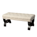 Hilton Ottoman Light Beige Fabric