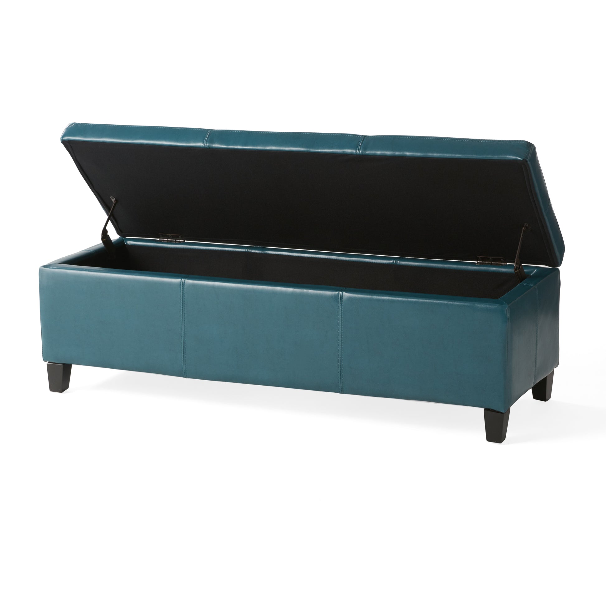 Glouster Storage Ottoman V2 Teal Pu